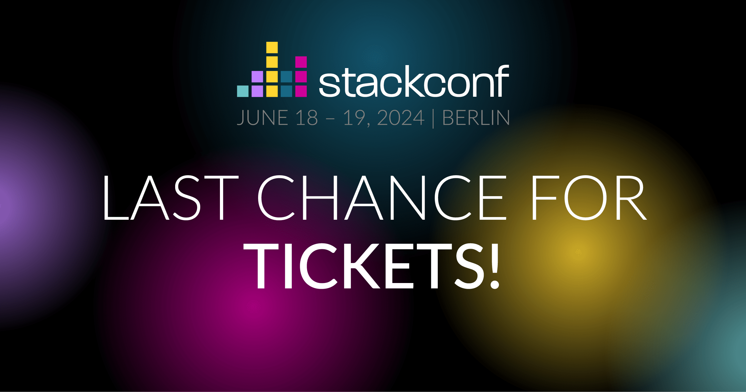 Last Tickets for stackconf 2024
