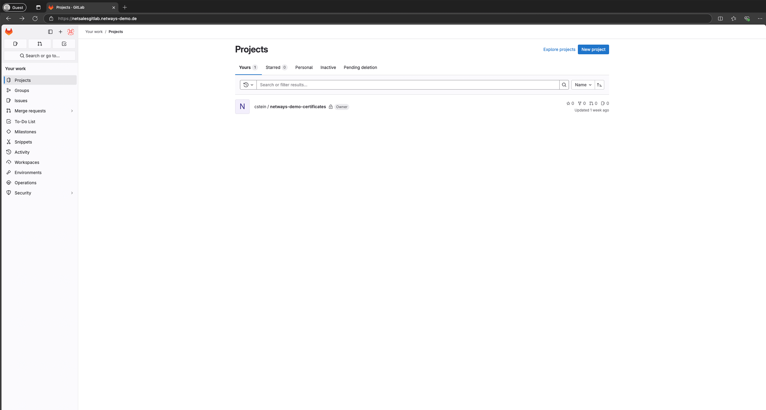 GitLab screenshot