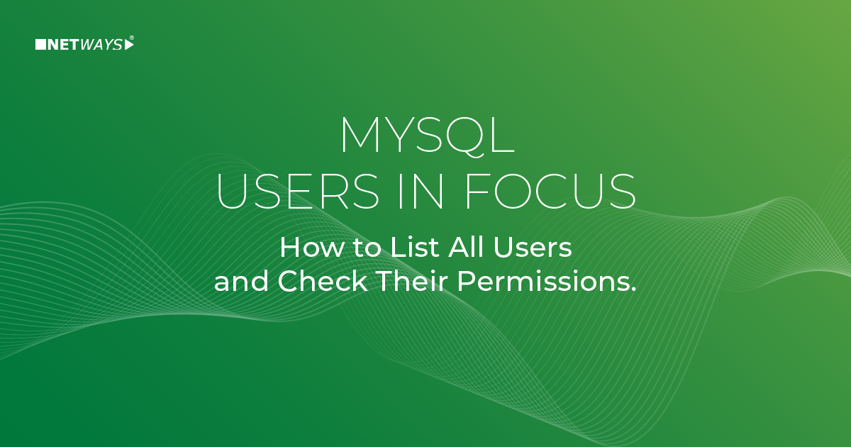 Show users in MySQL