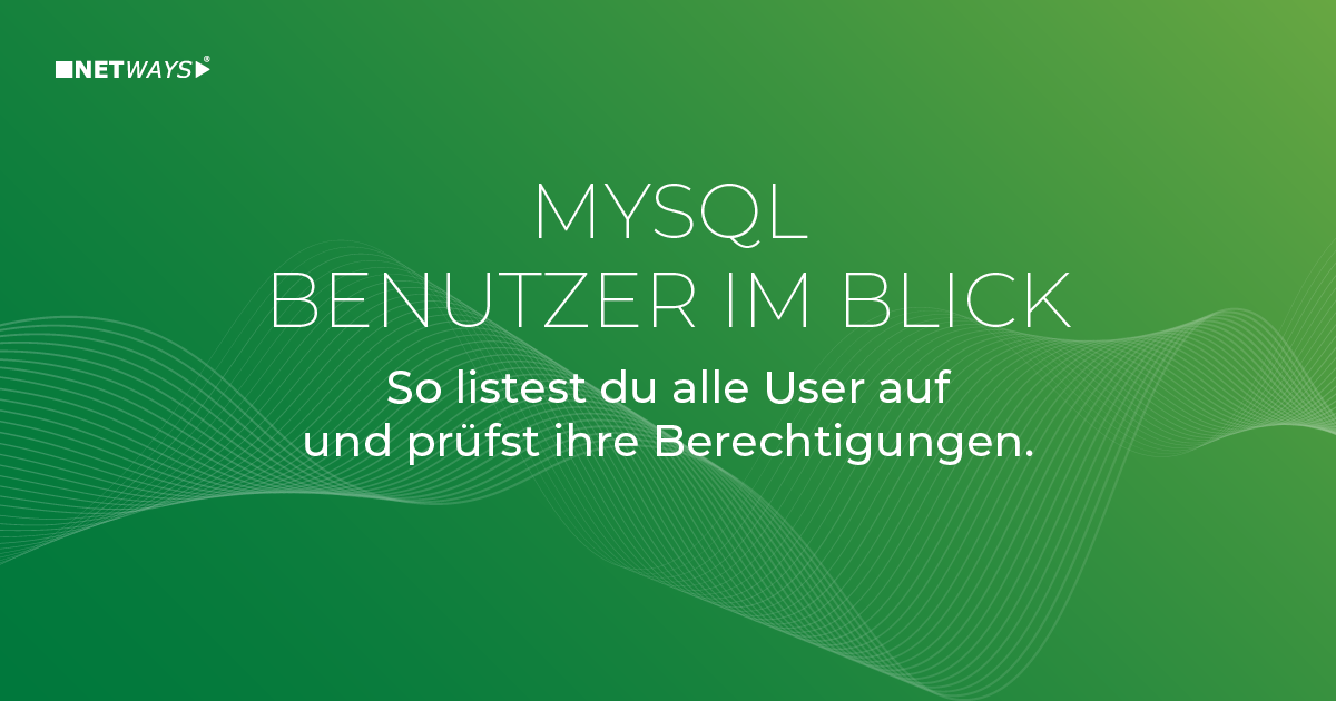 Benutzer in MySQL anzeigen