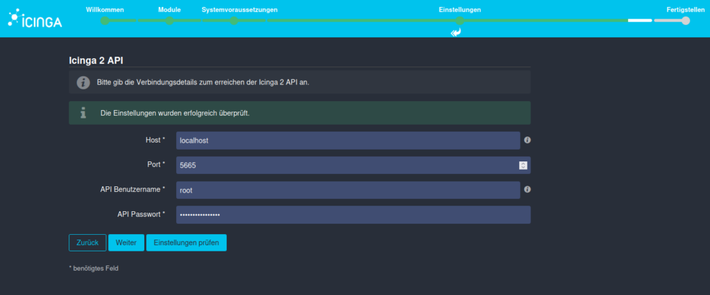 Für die Installation von Icinga DB-Web auf Ubuntu 24.04, wird nun die Icinga API mit Icinga Web verbunden.